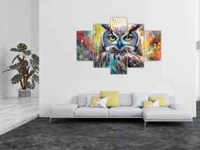 Tablou - Pictură de o bufniță (150x105 cm)