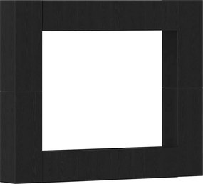 vidaXL Set comodă TV Pe perete Stejar Negru Lemn compozit