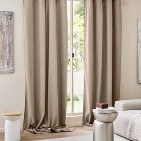 Draperie maro termoizolantă din catifea reiată 140x260 cm Madison – douceur d'intérieur