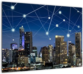 Tablou - Municipiul nocturn (70x50 cm)