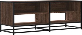 vidaXL Dulap TV stejar maro, 120,5x40x46 cm, lemn prelucrat și metal