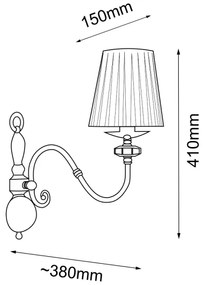 Lampă de perete LILOSA 1xE14/10W/230V Amplex 8395