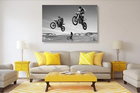 Tablou pentru motocicliști în alb-negru