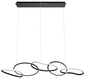 Redo BIAS 01-3393 – lustră suspendată LED dimabilă pe cablu, 120 W, 230 V, negru