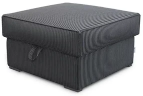 Taburet gri inchis SMART COSARO cu spatiu de depozitare 65x65 cm