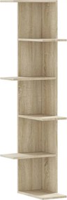 vidaXL Raft colțar perete stejar sonoma 36,5x36,5x140cm lemn prelucrat
