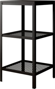 Raft metalic pentru carti, 40x80x40 cm, Rolin 2, ADRK Furniture (Culoare: Alb / Negru)