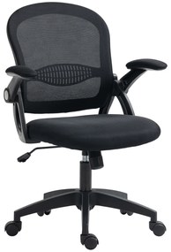 Vinsetto Scaun de Birou Ergonomic cu Spătar din Plasă, Scaun de Birou cu Înălțime Reglabilă, 65.5x61.5x88-97.5 cm, Negru | Aosom Romania