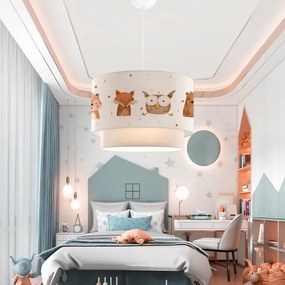 Lustră pentru copii CANDY 1xE27/40W/230V albă/maro