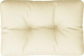vidaXL Pernă de paleți, crem, 50x40x12 cm, material textil