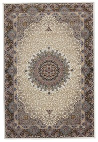 Covor Persan bej Kerman 140x200 covor mecanic elegant pentru living sau dormitor