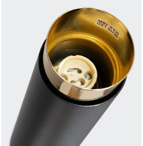 Plafonieră neagră/aurie Crown – Sollux