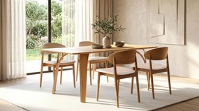 MAZZONI EXPORT BOLZANO 1800 Stejar Natural - MASĂ DIN LEMN PENTRU BUCĂTĂRIE DINING LIVING MODERN CLASSIC