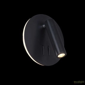 Aplica moderna cu iluminat LED ambiental Ios 176, negru MYC176-WL-01-6W-B