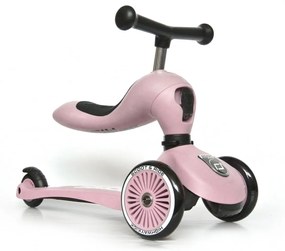 Trotineta copii cu sezut, transformabila 2in1, HighwayKick 1 Rose, 1-5 ani, pana la 50 kg, Scoot  Ride