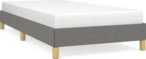 vidaXL Cadru de pat fără saltea, gri închis, 90x190 cm, textil