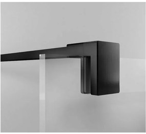 Paravan de dus tip Walk-in SanSwiss Easy STR4P Loft 75 negru mat 140x200 cm sticla securizata 8 mm