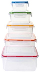 LOCKnLOCK Set de recipiente pentru alimente Lockpătrat, 5 buc.