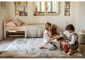 Coș de jucării pentru copii verde deschis din material textil ø 23x35 cm Fred the Frog – Lorena Canals