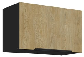 Dulap superior de bucătărie Carminia 60 GU-36 1F (stejar cremona + negru). 1127995