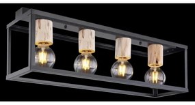 Plafonieră Globo 15476-4D HAGAR 4xE27/60W/230V