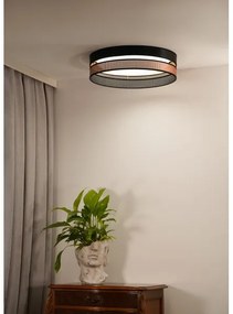 Duolla-Plafonieră LED ROLLER DUO SHINY LED/24W/230V d. 45 cm negru/cupru