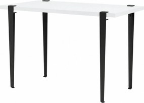 Masa EUROTAS, alb/negru, PAL melaminat, 120x60x75 cm