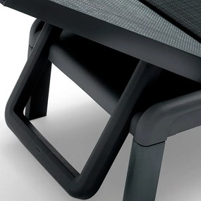 Șezlong Mallorca din plastic, grafit