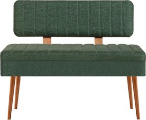 Bancheta VINA 1070, stofa clasica verde, 90x39x40 cm