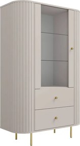 Vitrină cu sertare Lento 98 cm - bej nisipiu