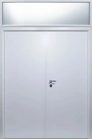 Usa de interior dubla plina cu supralumina   luminator - Colectia Basic Gri Antracit, Folie Decor