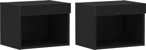 vidaXL Set comodă TV 2 pcs Stejar Negru 40 x 30 x 30 cm Lemn compozit