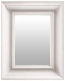 Oglinda dreptunghiulara cu rama din polistiren alba Scott, 45,5cm (L) x 36,5cm (L) x 5,2cm (H)