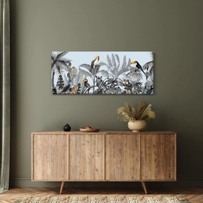 Tablou - Animale în pădurea tropicală (120x50 cm)