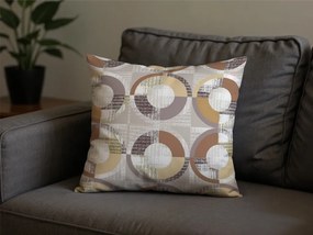 Set 2 huse decorative pentru perna din microfibra CIRELLO 45x45 cm, maro-gri