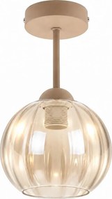 BRILAGI - Lustră LED aplicată R GLASS 1xE27/60W/230V Ø 18 cm bej/bej fumuriu
