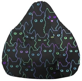 Fotoliu Nirvana Hobbit Pufrelax, Material Impermeabil - Cute Cat