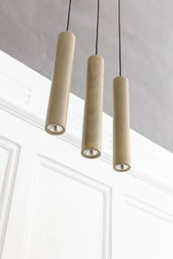 Pendul design minimalist din lemn cu spot LED încorporat Chimes tall - oak 2233 VTC