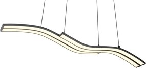 Lustră negru-mat LED cu control prin telecomandă/cu intensitate reglabilă din metal Spider – Trio Select