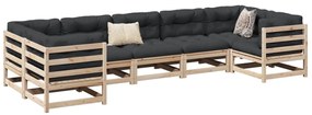 3299614 vidaXL Set canapea de grădină, 7 piese, lemn masiv de pin