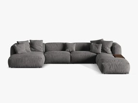 Coltar modular Martina catifea Vogue L406 cm + masuta de cafea