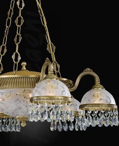 Candelabru design clasic realizat manual din alama si Cristal Scholer 6200