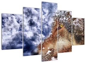 Tablou cu lup (150x105 cm)