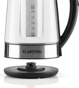 Klarstein Ostfriese 2-in-1, fierbator 1,7L 2200W 4 nivele de temperatură, schimbare a culorii , LED , din oțel inoxidabil sisticlă