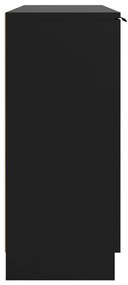 Servanta, negru, 90,5x30x70 cm, lemn prelucrat 1, Negru