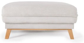 Taburet bej cu tapițerie din catifea reiată Tori – Bonami Selection