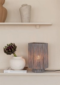 Veioza/Lampa Eco din Rafie, Panama octogon L, gri