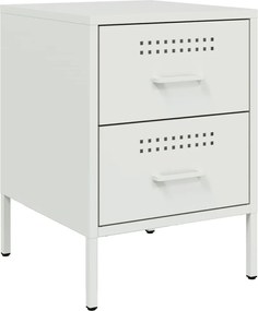 vidaXL Noptieră, alb, 36x39x50,5 cm, oțel