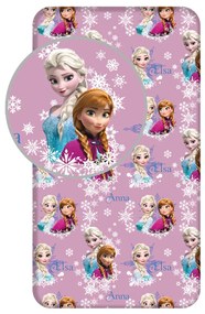 Disney Regatul de gheață Duo Sisters cearșaf cu elastic 90x200 cm