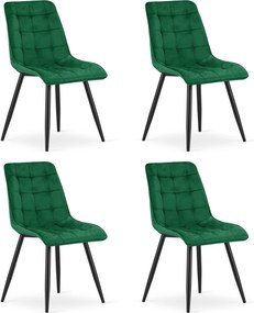 Set 4 Scaune Bucatarie/Dining Spirit Catifea Verde